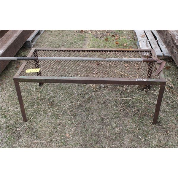 Steel table and branch saw