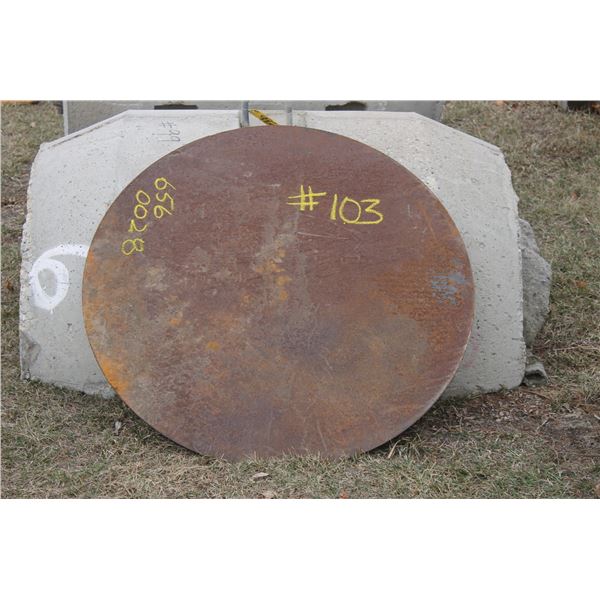 Circular steel plate, 40"