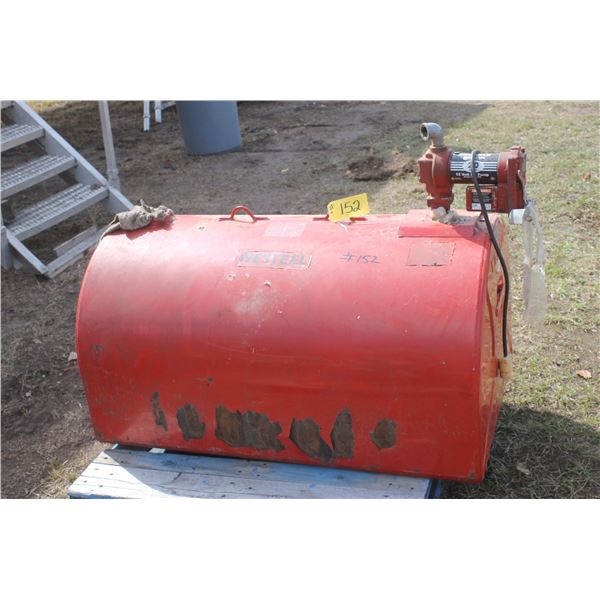 Westeel tidy tank c/w elec. 12V pump, no nozzle