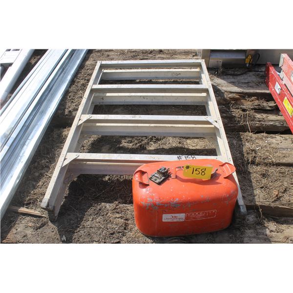 Boat motor, gas tank and 4' step ladder