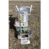 Image 1 : 2 wheel dolly, tote c/w big quart pot, pots & pans and cooking hardware