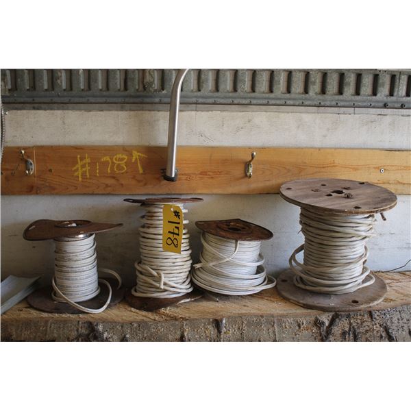 Toy truck, sandpaper, 4- partial spools of wire