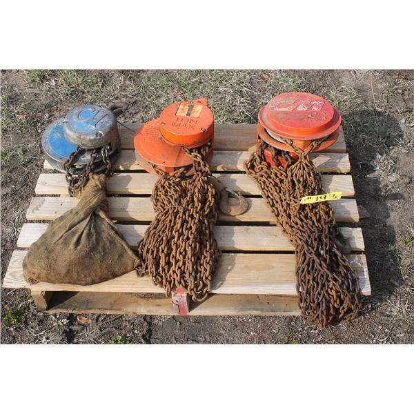 3- Chain hoists (selling all together)