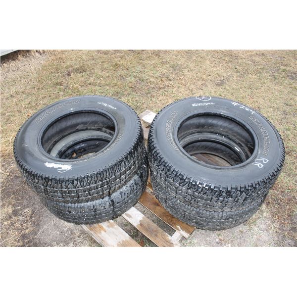4- 245/70 R17 (used, 1- has hole in side wall)