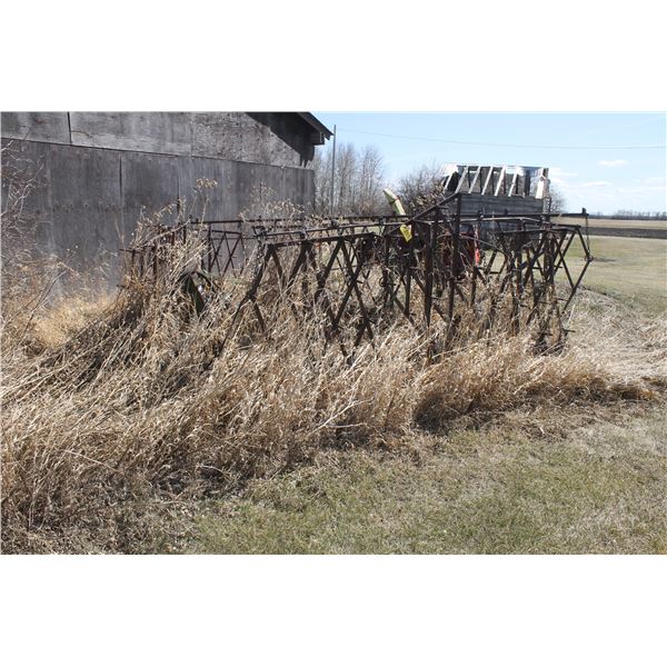 11 Sections of Harrows & Drawbar, older but good harrows. (At Adolph's, PH. Adolph Pasay- 780-942-21