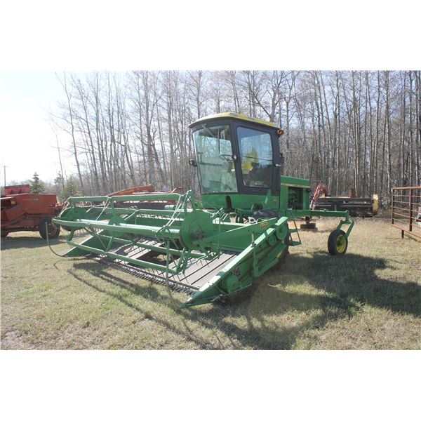 JD 2320 Swather CAHR, 15ft PU Reels, Gas, Shedded (PH. Adolph Pasay- 780-942-2153)