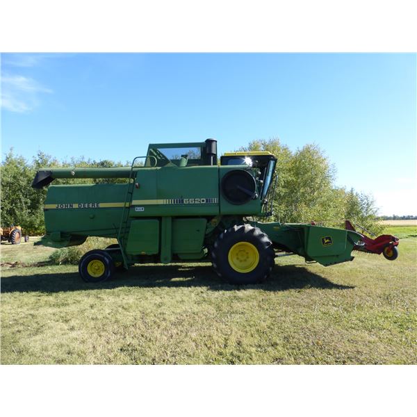 JD 6620 Combine, Diesel, 1402 hrs, Melroe 352 Pickup, Chopper, #406600, Shedded (PH. Adolph Pasay- 7