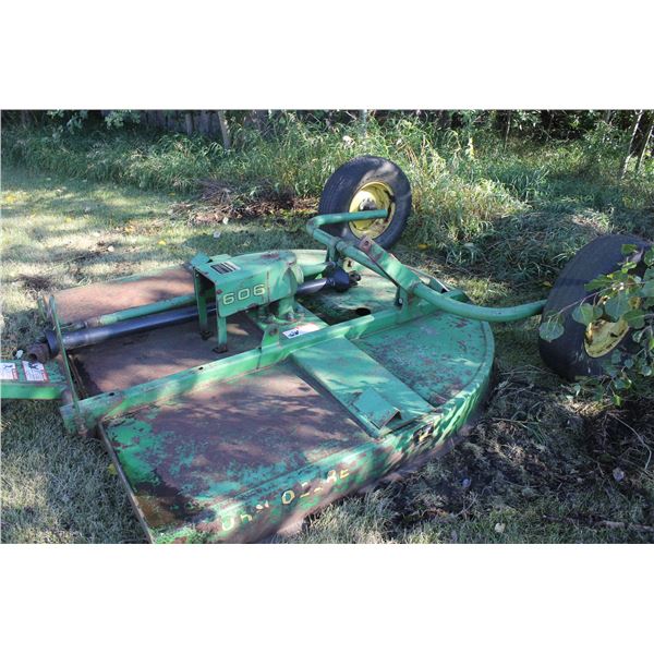JD 606 Trail Type Mower, needs repair. (At Adolph's, PH. Adolph Pasay- 780-942-2153)