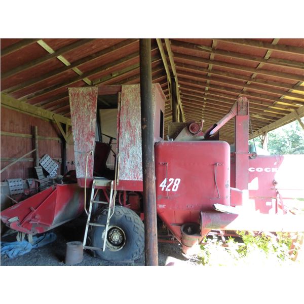 Cockshutt 428 Combine, Spreader, Running when parked (At Adolph's, PH. Adolph Pasay- 780-942-2153)