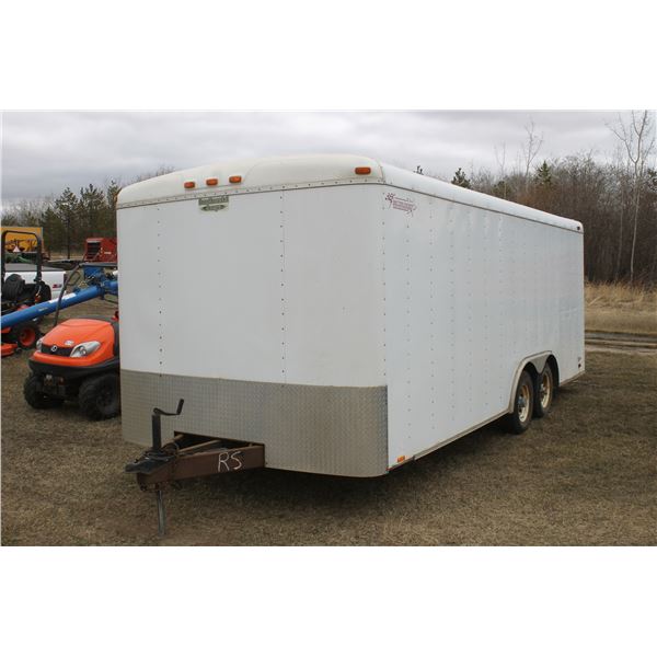 2005 Continetal cargo, 20' enclosed trailer, 2- 3500lb axles, rear ramp door, 205/75 R15 rubber, #5N