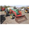 Image 2 : JD 2130, diesel tractor c/w MF loader, good 18.4x30's, dual hyds., showing 3717 hrs, #131073L