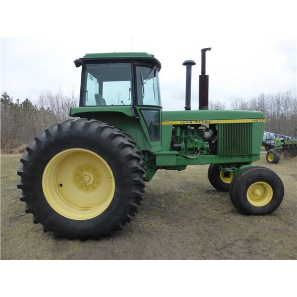 JD 4630 Tractor CAHR, showing 0192 hrs, 20.8R38 duals, 540 PTO, 2 hyds, #014493R, quad range, new ba