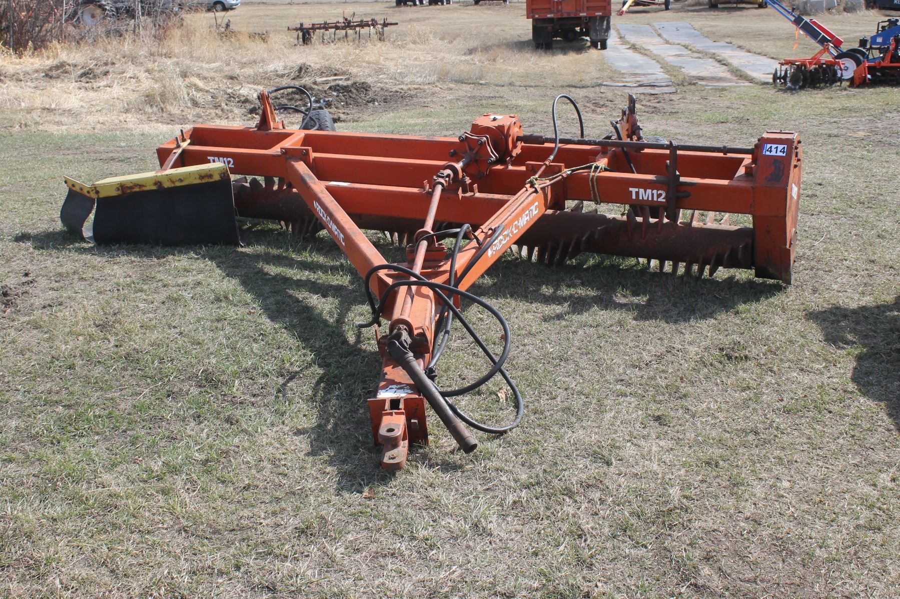 Rock Rake Pto Rock-O-Matic TM12 rock rake, #758, missing PTO end