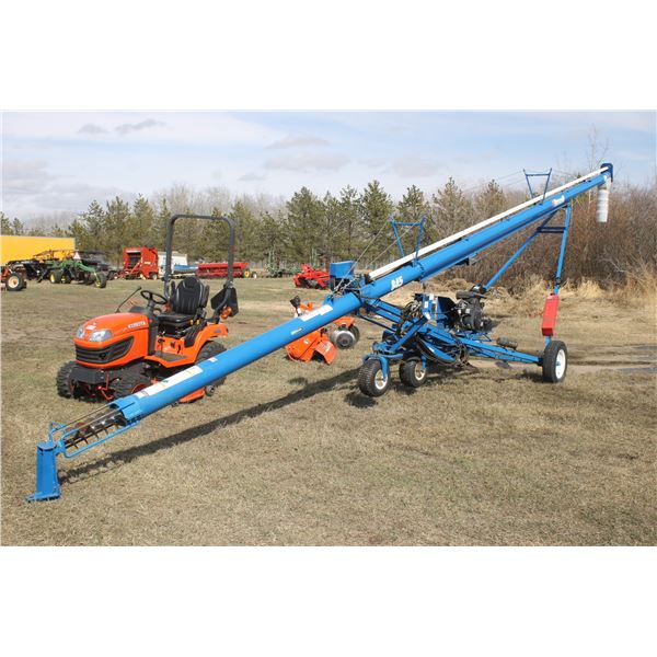 Brandt 8-41 self propelled auger, Kohler 27 Hp cold engine start c/w hyd. EZ move, #112260. V.G. (PH