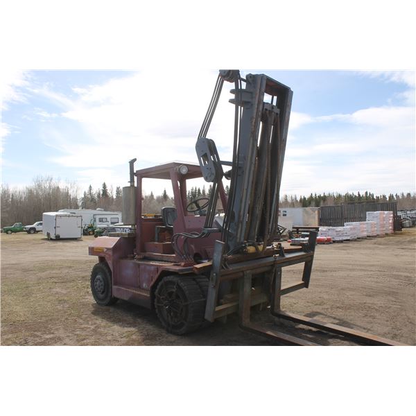 Taylor 16, 000lb forklift, diesel, side shift 8' forks, Has motor issues, PH Ed (780)222-9394