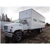 Image 1 : GMC 7500 moving van, 6 spd manual, 24' van body with barn doors, Cat 3116 Diesel, 408,540 Km, SN.1GD