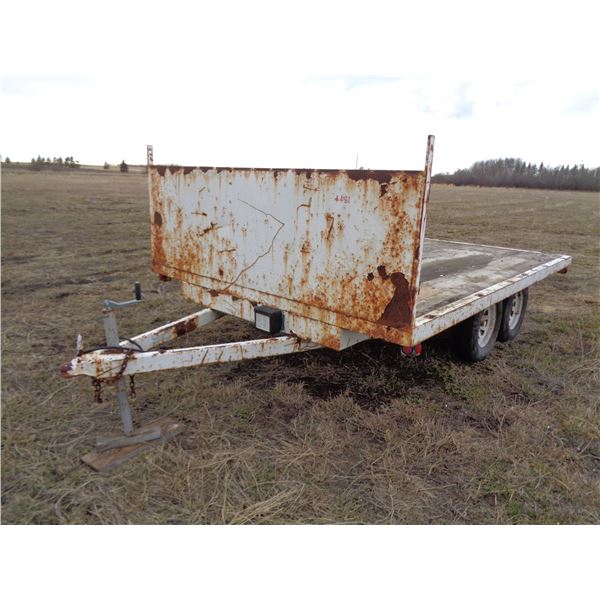 12' Tandem Axle Flatdeck Trailer, Approx 2500lb Axles, Farm use only, (PH Terry (780) 907-4064) Loca