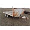 Image 2 : 12' Tandem Axle Flatdeck Trailer, Approx 2500lb Axles, Farm use only, (PH Terry (780) 907-4064) Loca