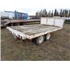 Image 3 : 12' Tandem Axle Flatdeck Trailer, Approx 2500lb Axles, Farm use only, (PH Terry (780) 907-4064) Loca