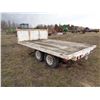 Image 4 : 12' Tandem Axle Flatdeck Trailer, Approx 2500lb Axles, Farm use only, (PH Terry (780) 907-4064) Loca