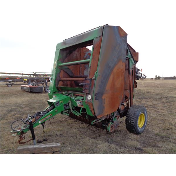 JD 567 baler (burnt) SN. E00567X195852 (PH Terry (780) 907-4064) Location 4.1 Km North from Hwy 16 o