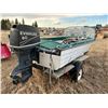 Image 4 : BOAT 60 hp c/w (Evinrude motor SN.C94327) on trailer 14', SN. Not visible (PH Terry (780) 907-4064)