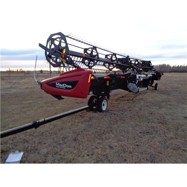 Macdon D65 40 ft draper header, twin p/u reels, SN.307766, Approx. 2017 (PH Terry (780) 907-4064)