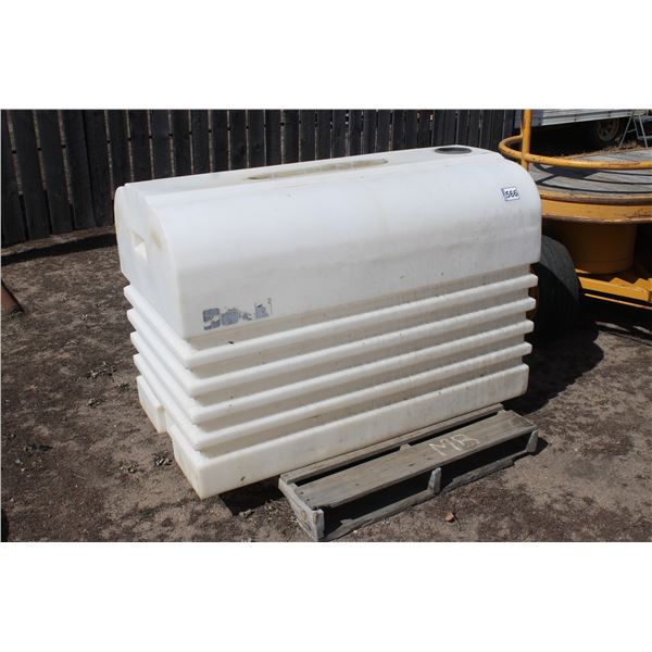 Approx. 200-gallon poly tank