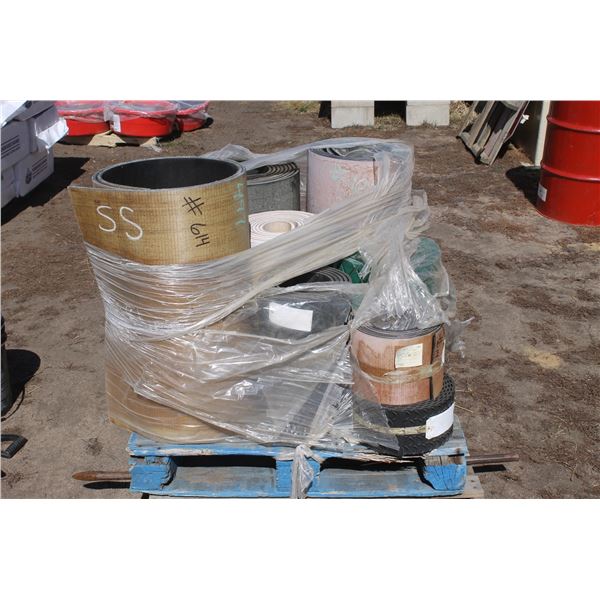 Pallet of assorted belting