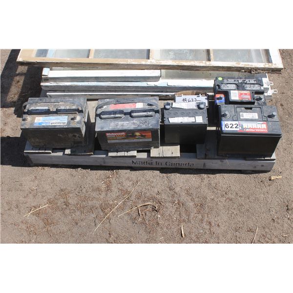 6 asst used batteries