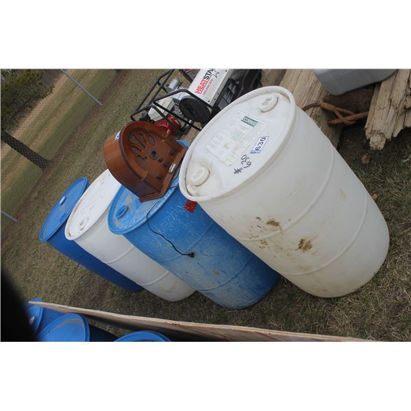 4 Plastic drums