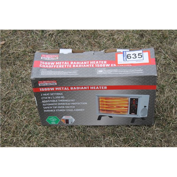 Elec heater 1500 watt NEW
