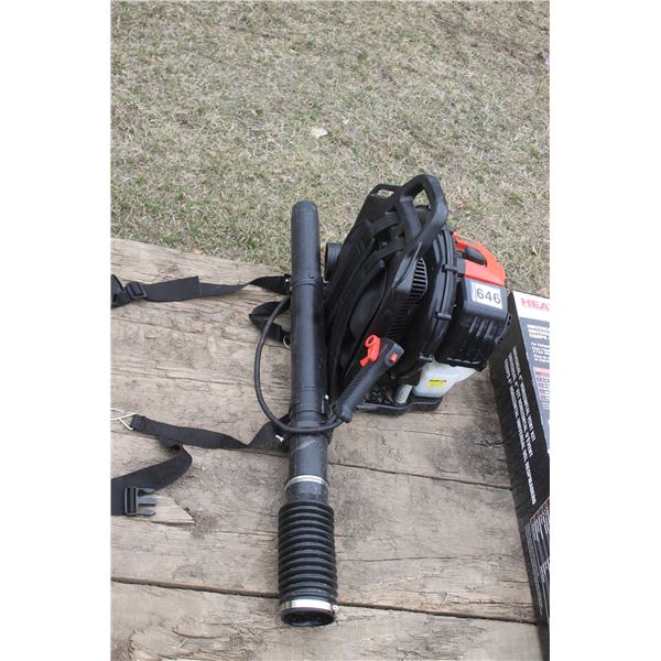 Back pack blower