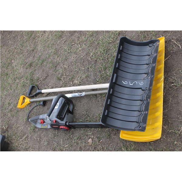 Oregon 16" electric chainsaw +2 snow shovles