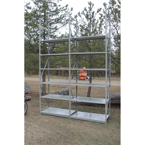 3- 2'x12' uprights w/ shelves and braces