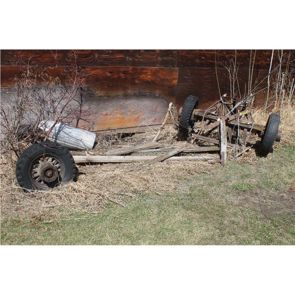 Rubber tired wagon parts ( At Adolph's Adolph Pasay 780-942-2153)