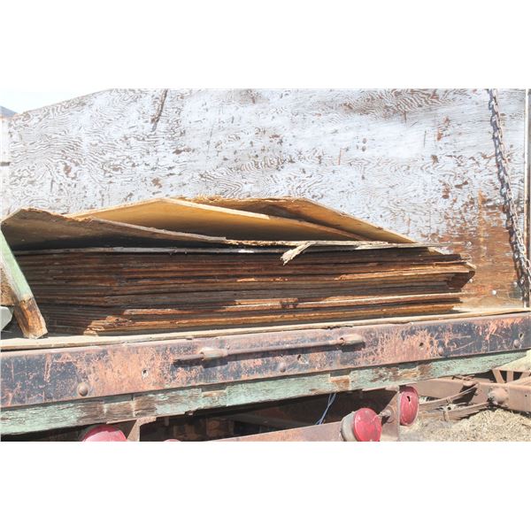OLD plywood on back of Fargo ( At Adolph's Adolph Pasay 780-942-2153)