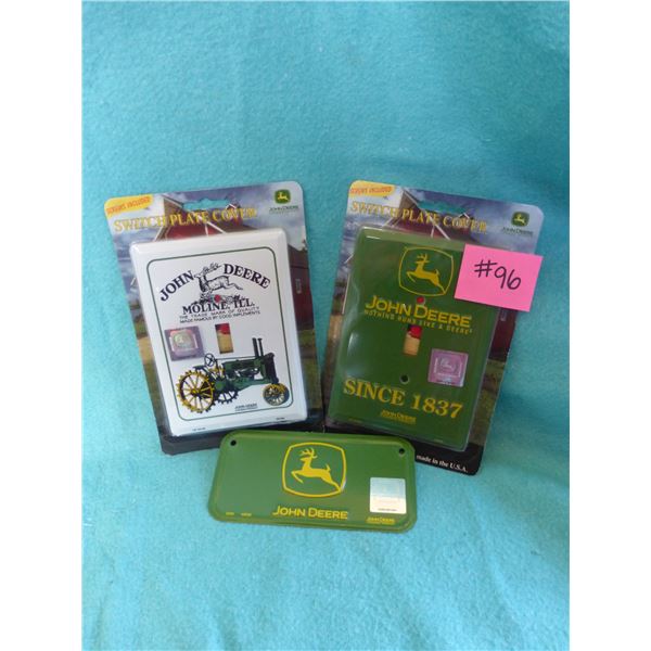 4" x 6" JD switch plate covers & 2 3/4" x 6" JD License plate