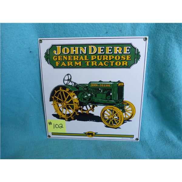 10" x 10" JD  GP tractor wall plaque