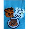 Image 1 : 3- 11" x 11" Phillips/Route 66 signs, various colors and shape