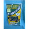 Image 1 : 14 1/2" x 8 1/2" JD tractor sign