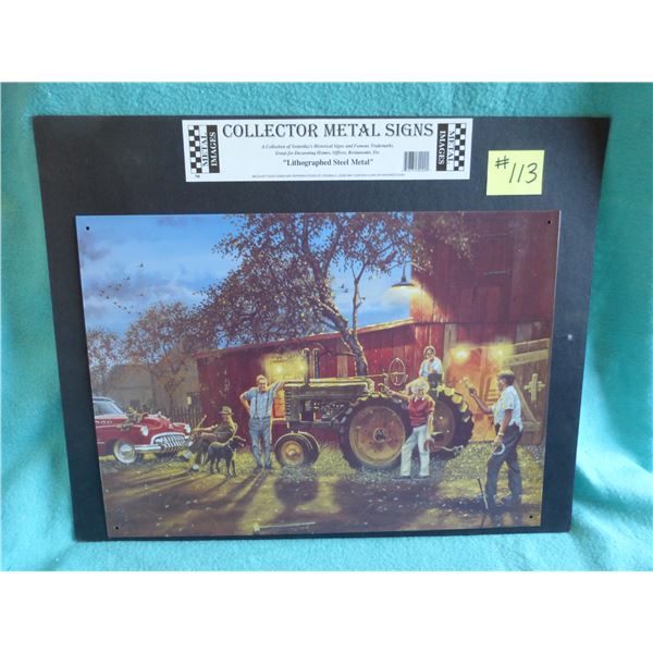 12" x 17" JD tractor/horse shoe scene