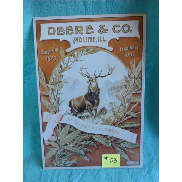 16" x 11" Deere + Co Moline sign