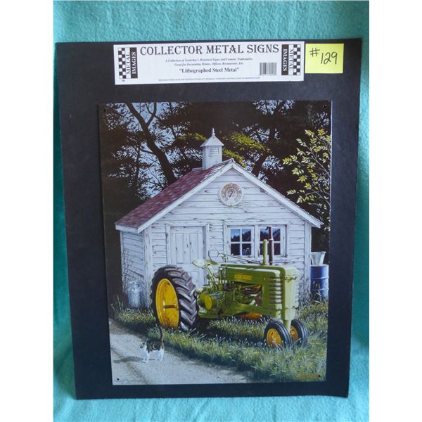 16" x 12" JD tractor and church sign