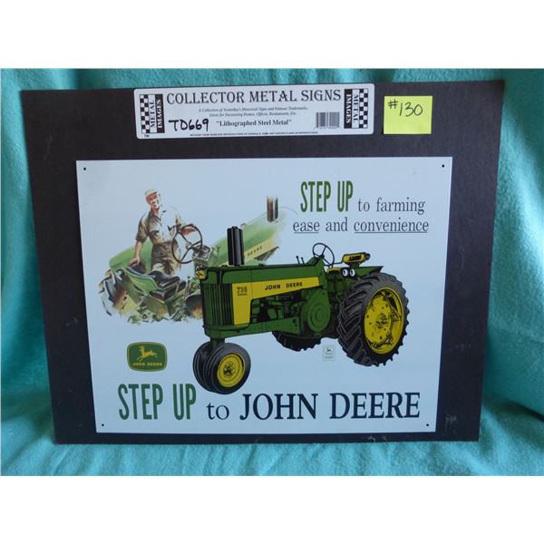 16" x 12" JD 'Step up to JD' sign