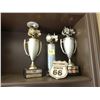 Image 1 : Qty of Tractor pull trophys & route 66 plaque
