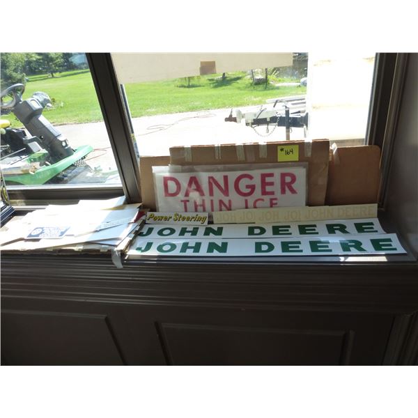 JOHN DEERE decals, thin ice decals and misc. decals