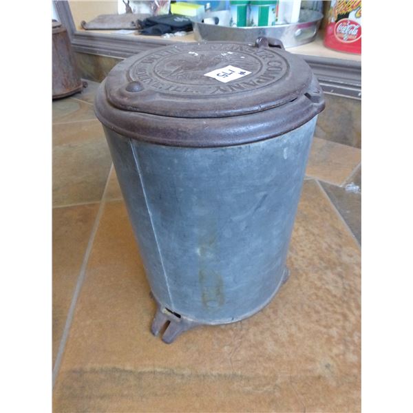 Antique cast iron JD & Mansur Co. corn seed planter