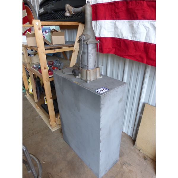 Lubester pump & tank,  approx. 23" x 32" x 10"