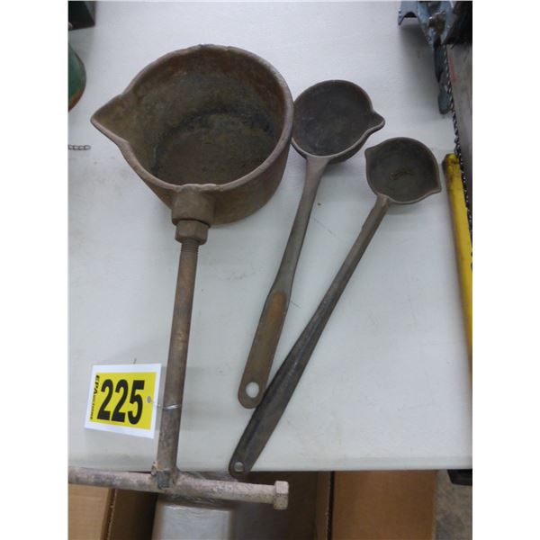 2- Blacksmith smelting ladles and 1- blacksmith smelting pot